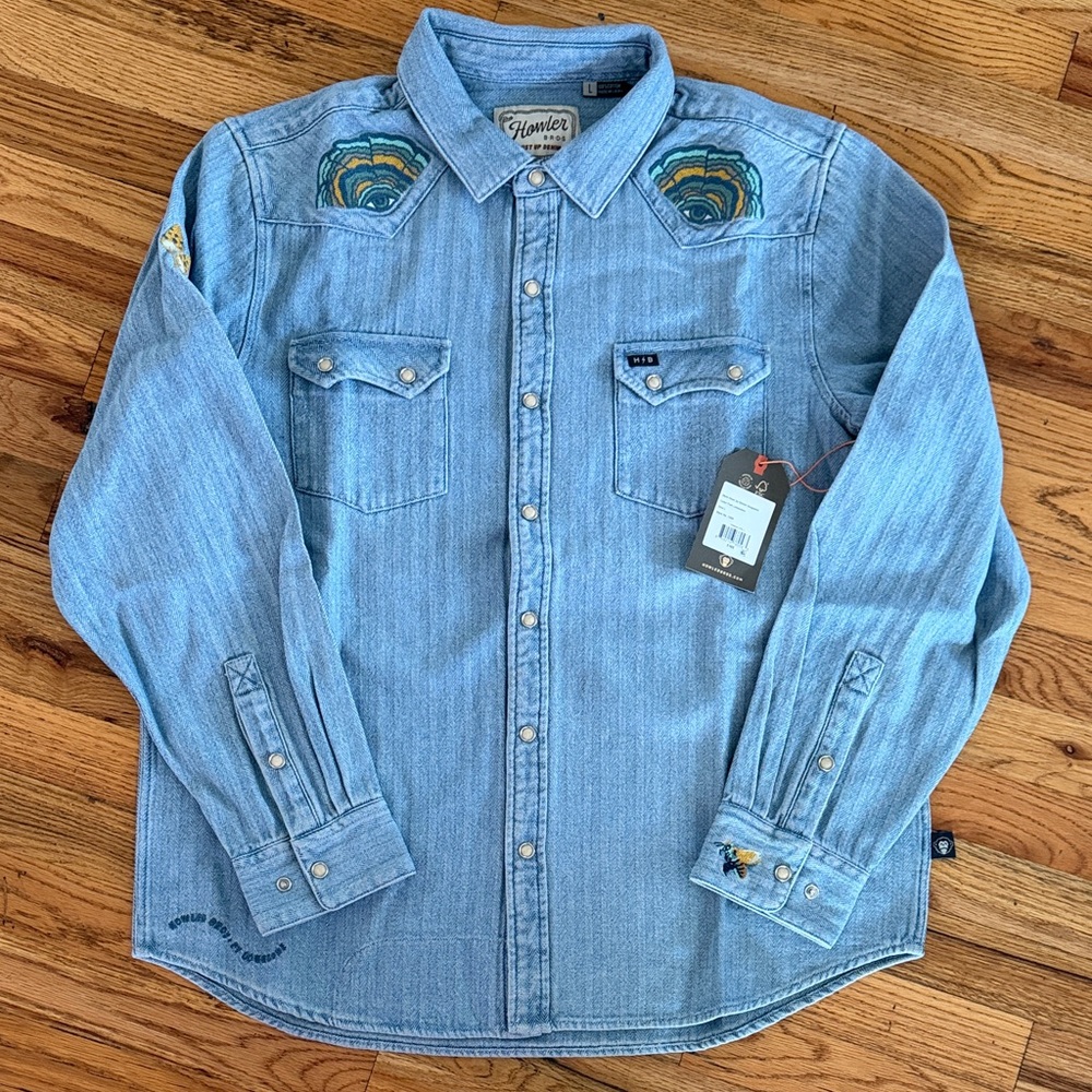 Howler Brothers Fungi pearl snap shirt